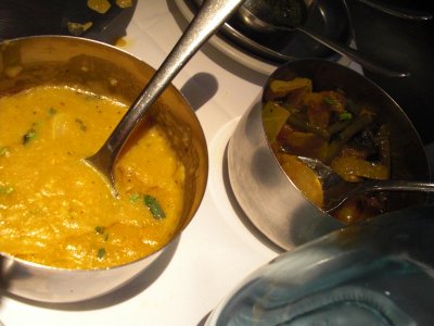 Veg curry and dahl